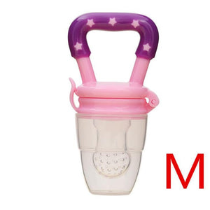 Baby Toys Portable Infant Fruit Nipple Bite Silicone Safety Feeder Pacifier Toys Teethers for 3+ month baby toddler